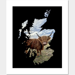 Scottish Highland Cow Country of Scotland Posters and Art